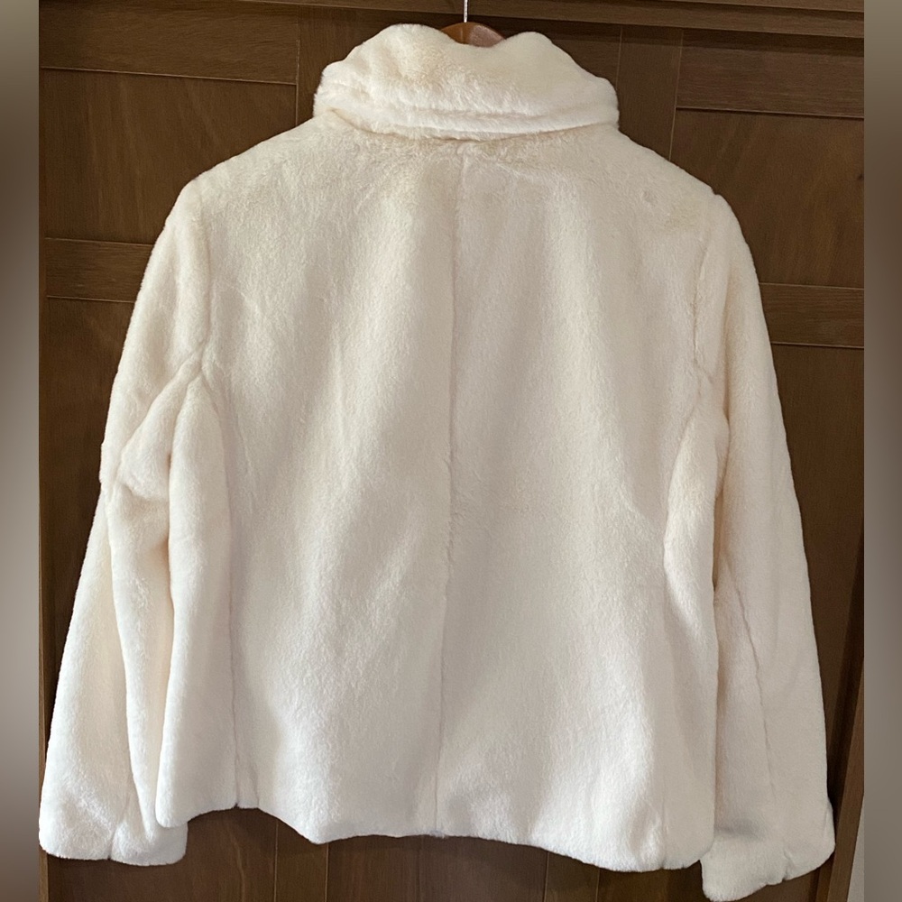 J. Crew Factory Faux Fur Coat Size 6 - Picture 10 of 16